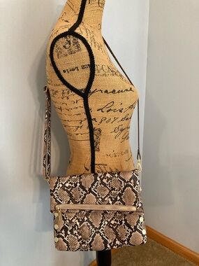 Hammitt Snake-Print Crossbody Bag - Brown & Cream